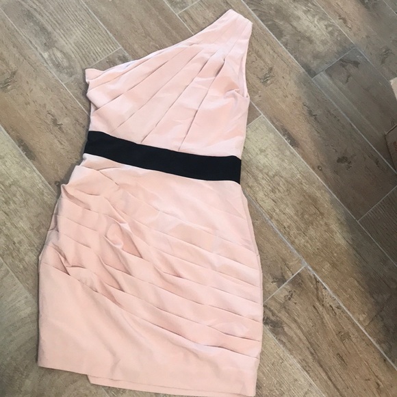 Ark and Co One Shoulder Pleated Dress Size Small - Picture 3 of 5
